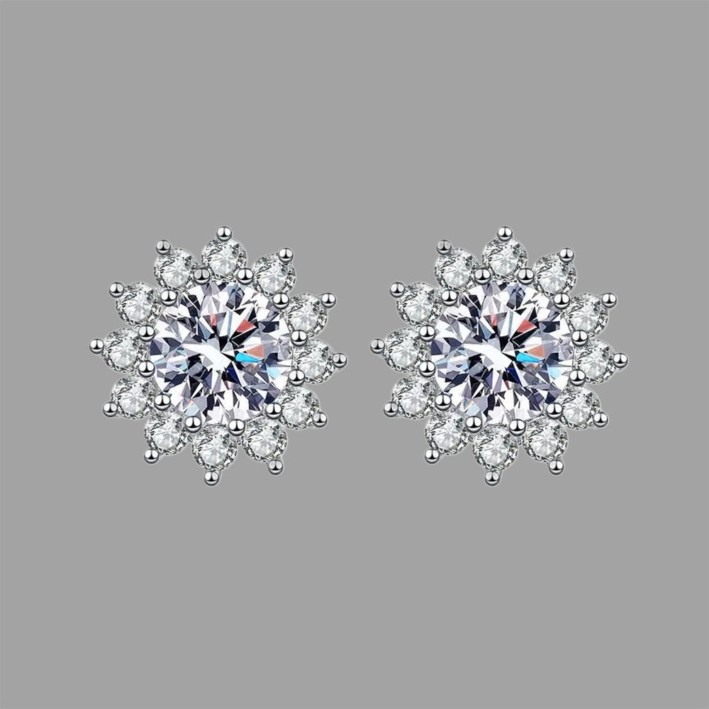 S925 Snowflake Earrings