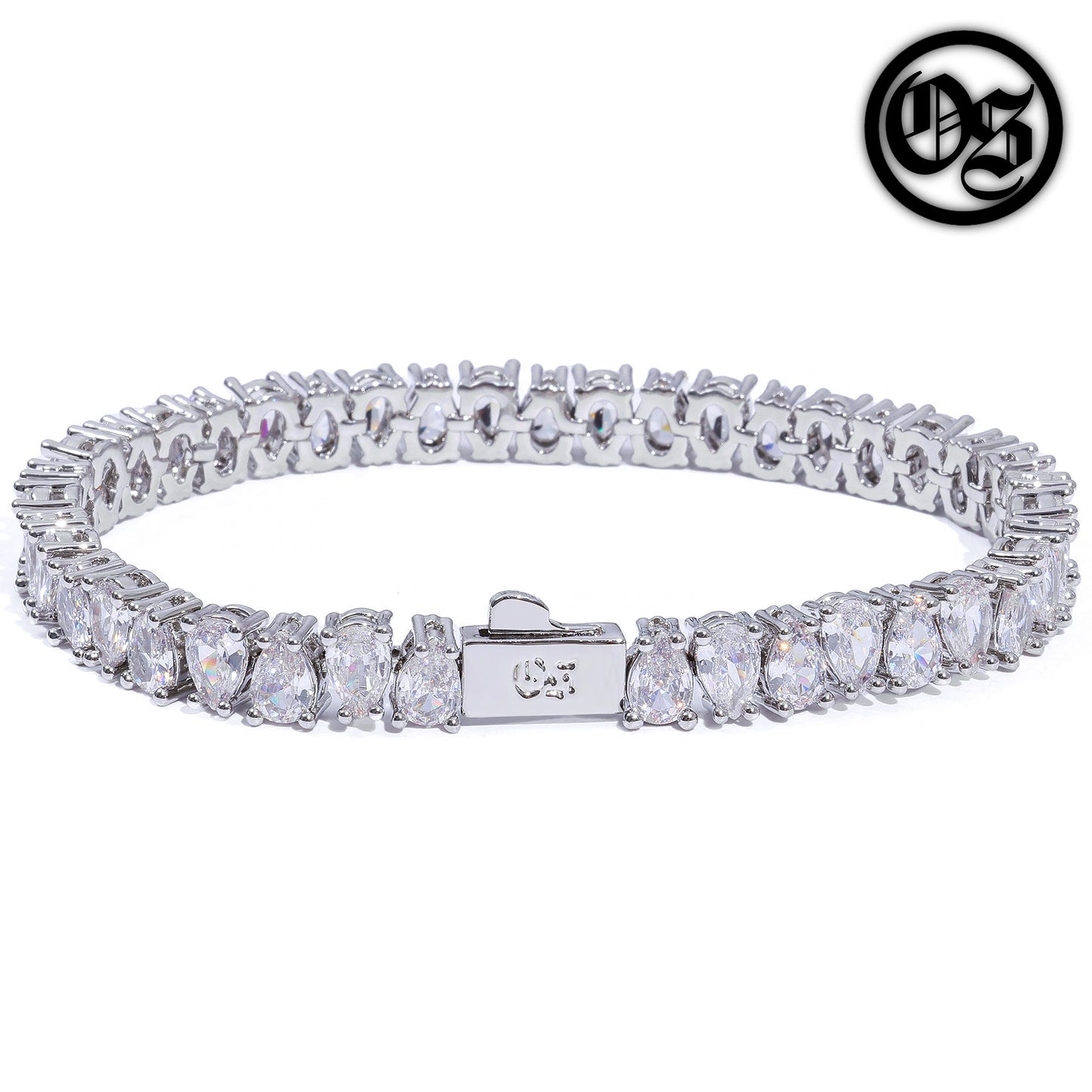 Pear Cut Bracelets - Silver
