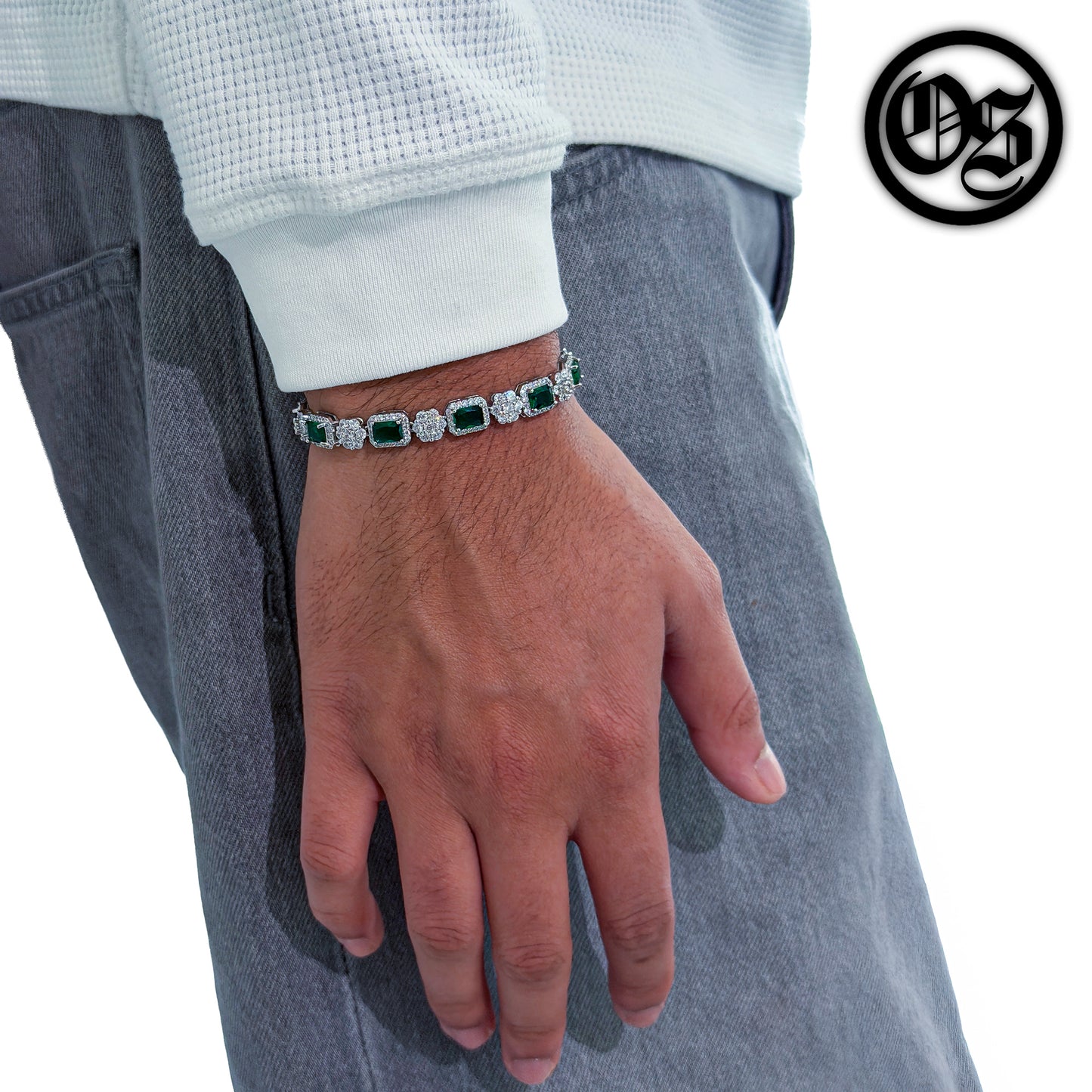 Stone Blossom Bracelets - Green