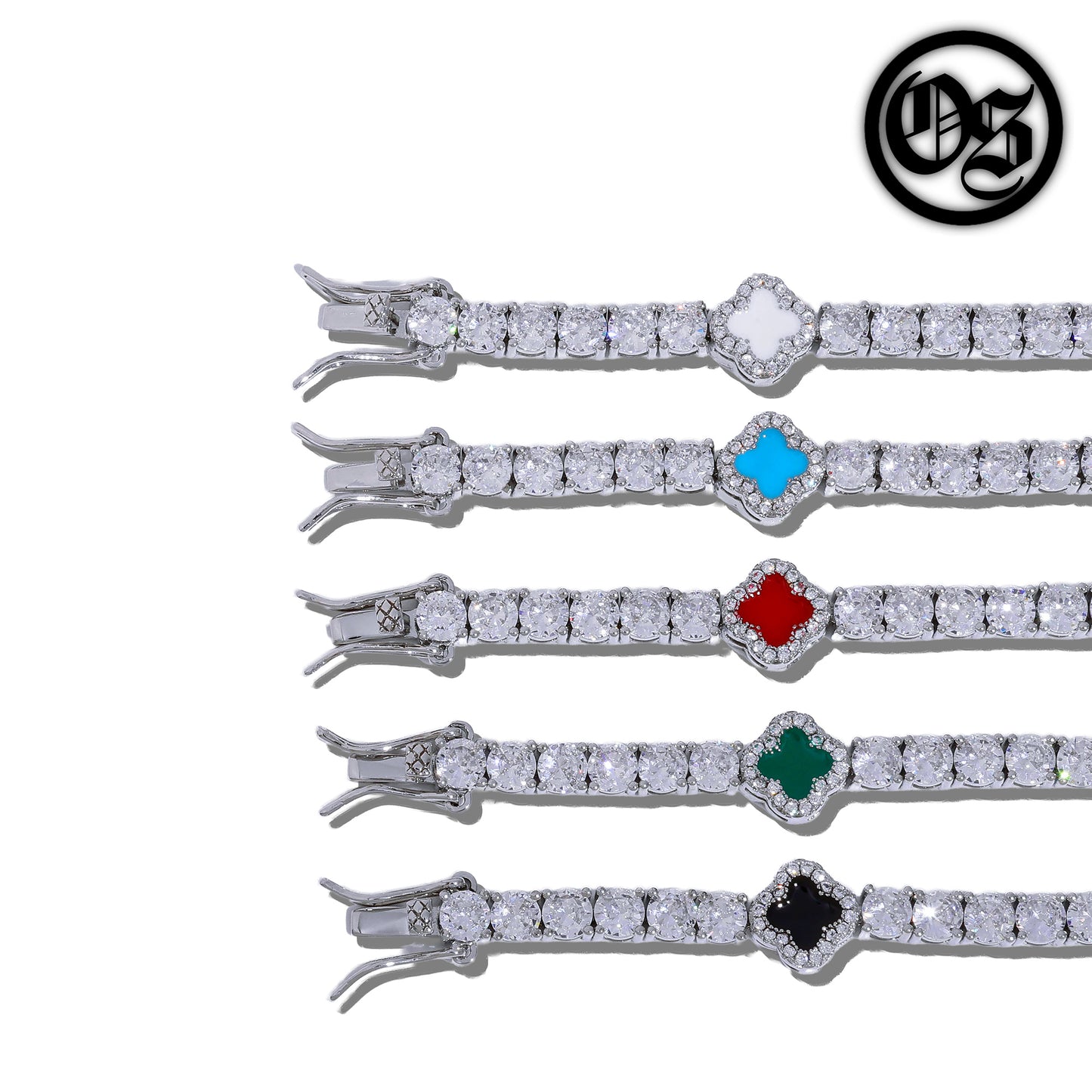 Tennis Cleef Bracelets - Silver