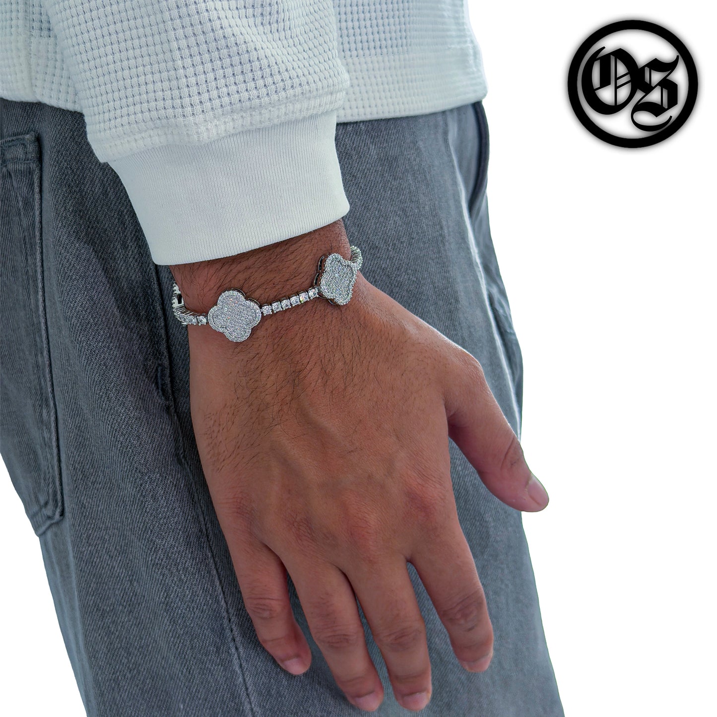 Tennis Clover Bracelets - Silver