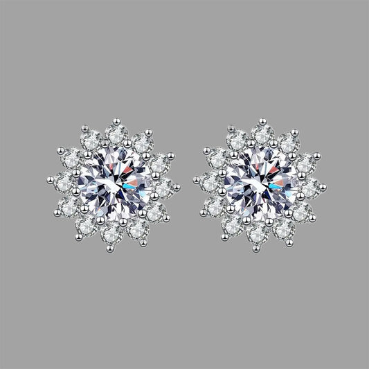 S925 Snowflake Earrings