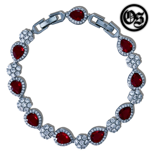Droplet Blossom Bracelets - Red