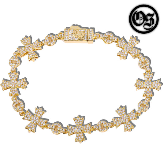 Chrome Crystal Bracelets - Gold