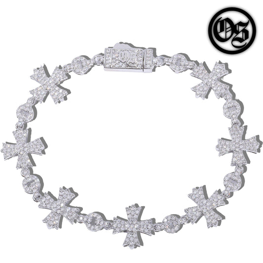 Chrome Crystal Bracelets - Silver