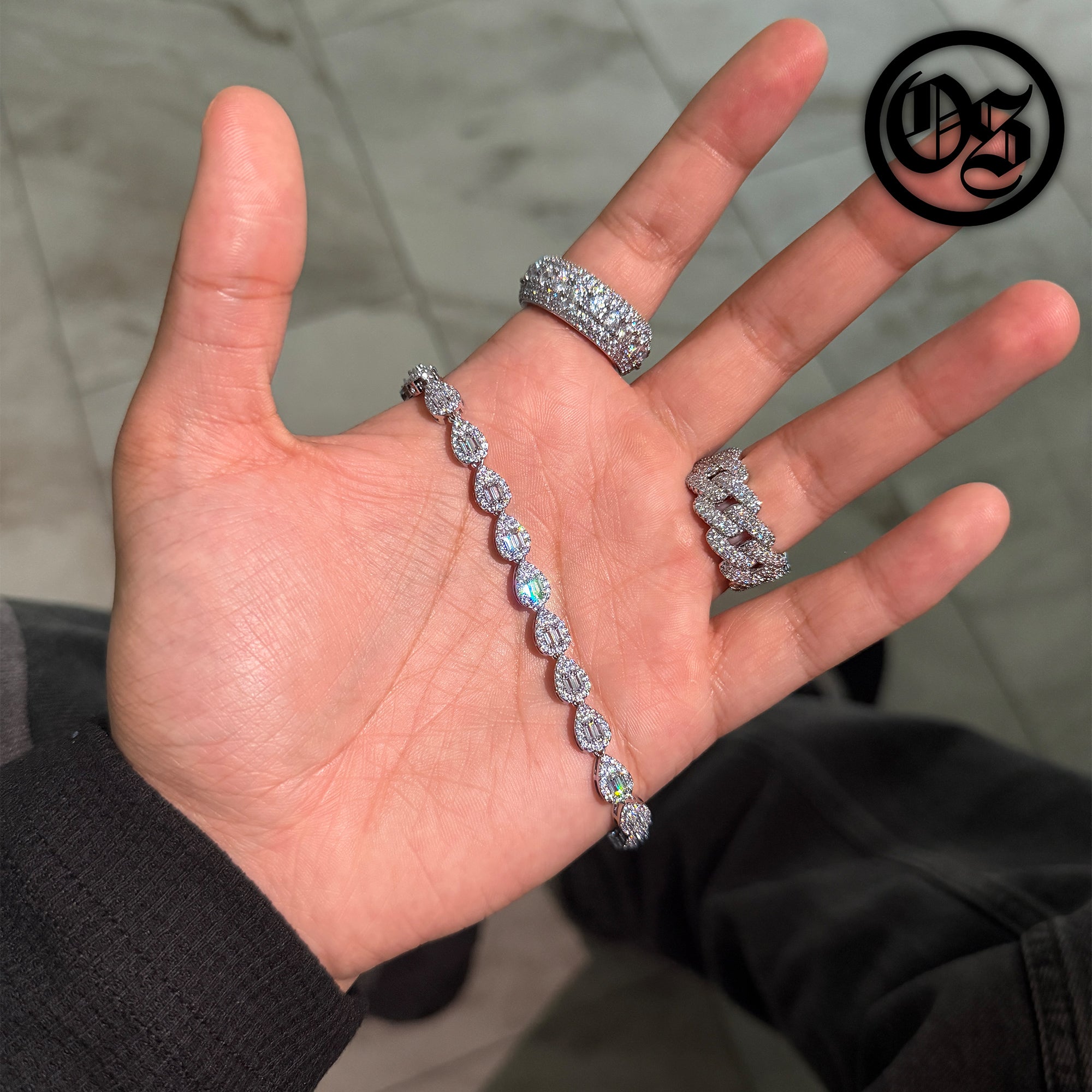 Cubic Teardrop Bracelets