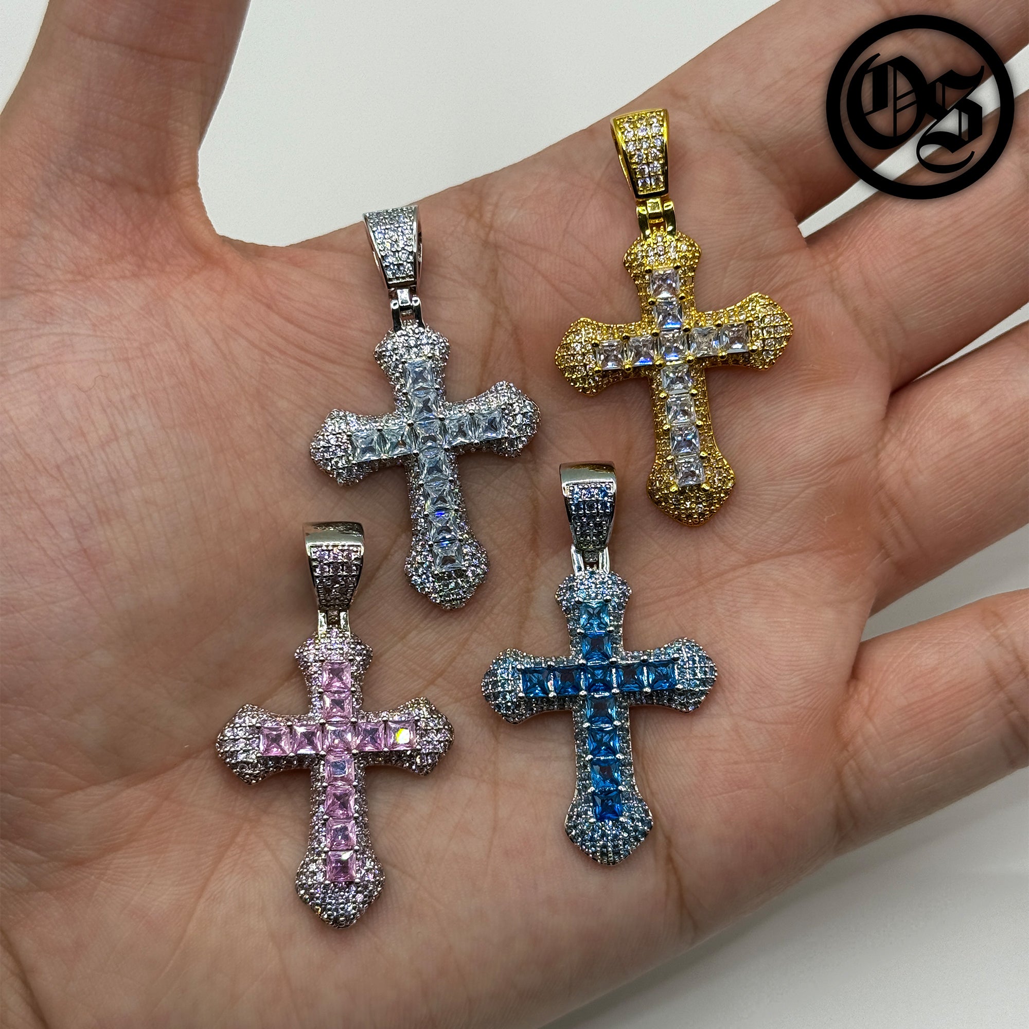 Frosty Cross Pendants