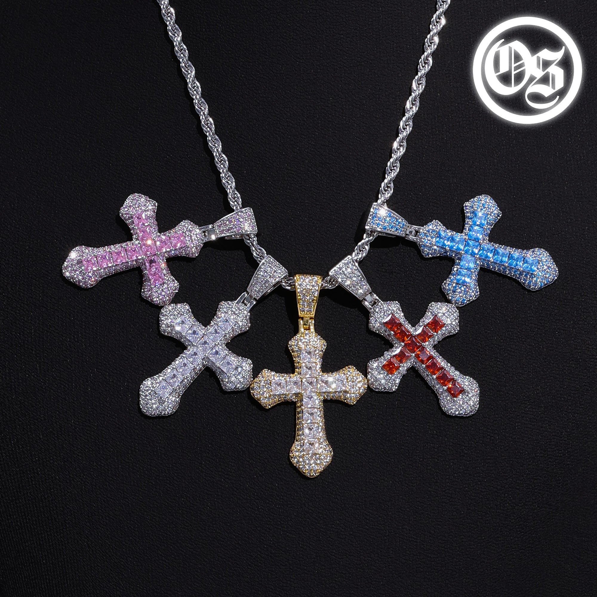 Frosty Cross Pendants