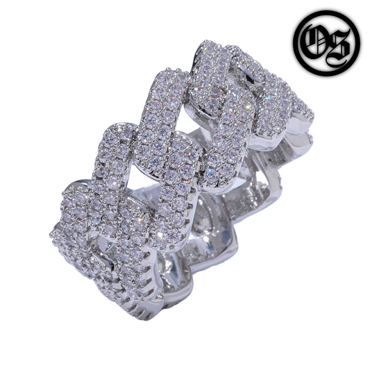 Iced Cuban Rings - Silver