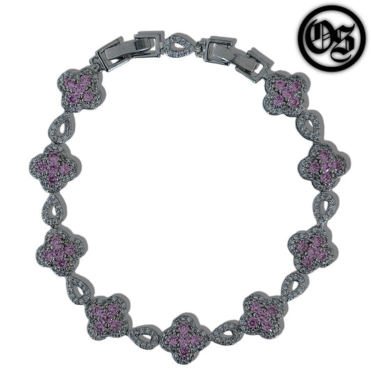 Icy Clover Bracelets - Pink