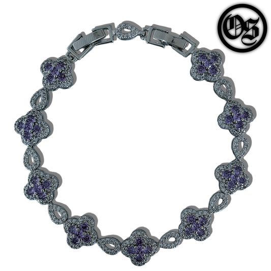 Icy Clover Bracelets - Purple