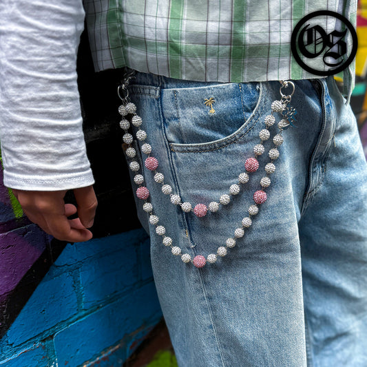 Kanji Wallet Chains - Pink