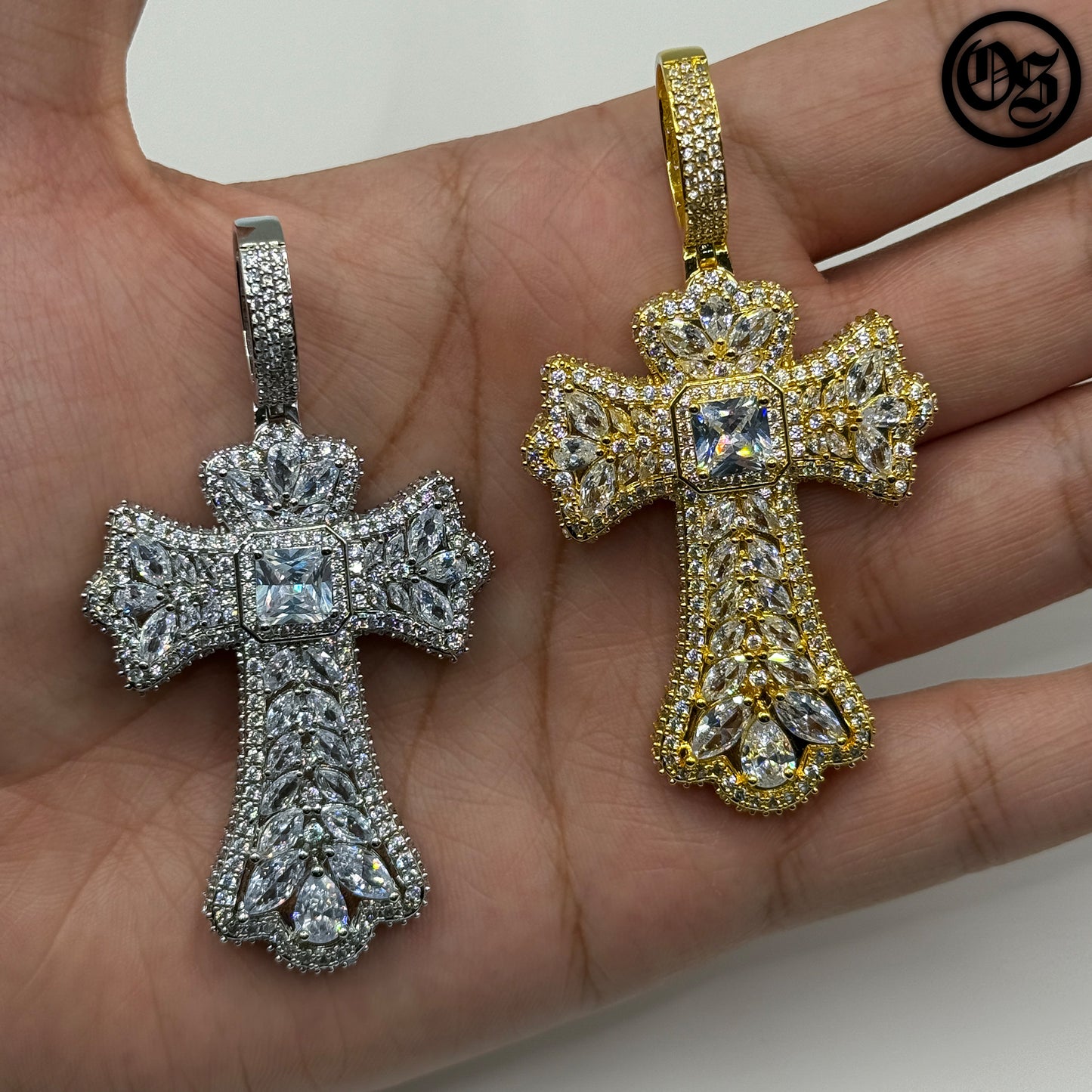 Multi Gem Cross Pendants