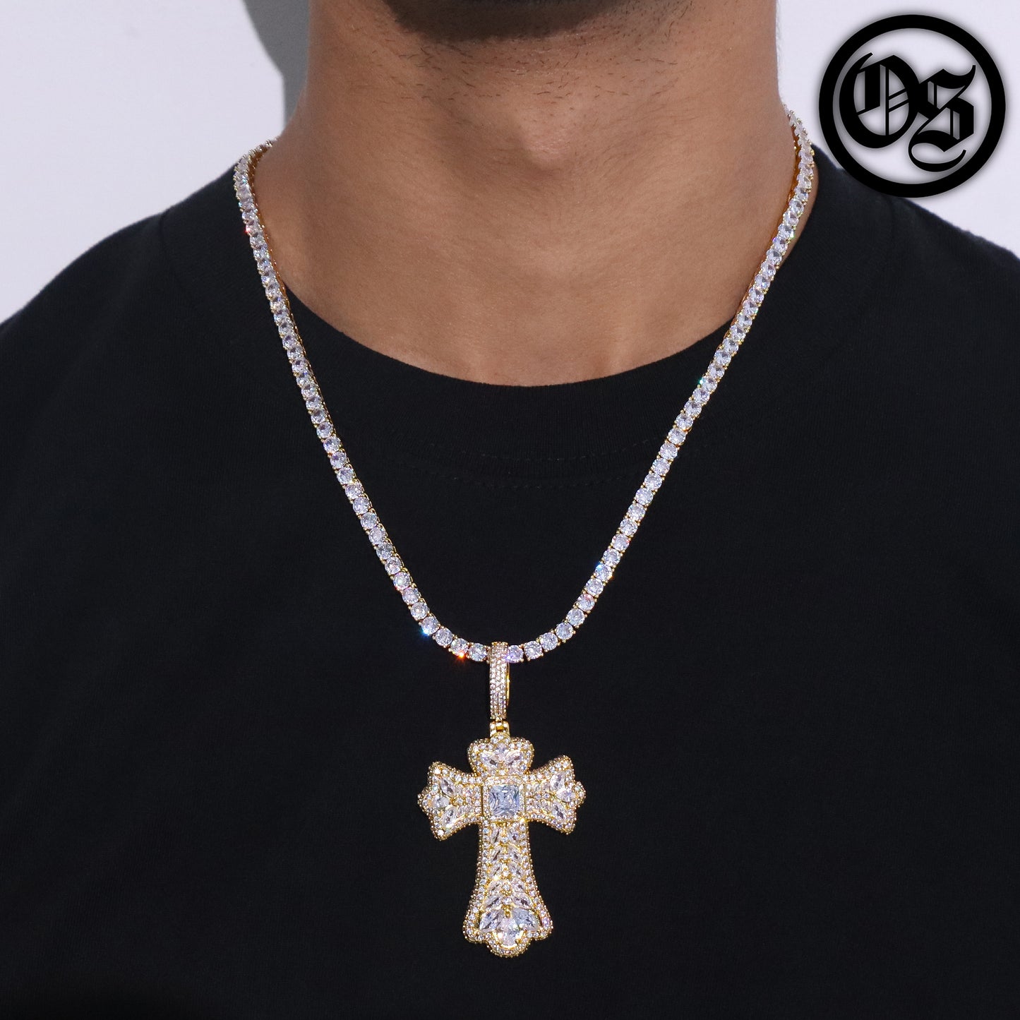 Multi Gem Cross Pendants