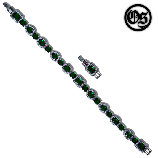 Multi-Stone Bracelets - Green