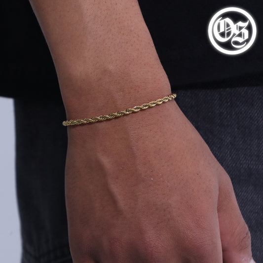 Rope Bracelets Gold - 3MM