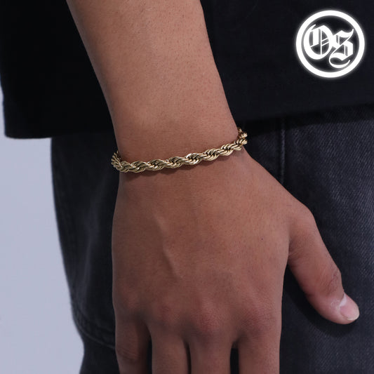 Rope Bracelets Gold - 6MM