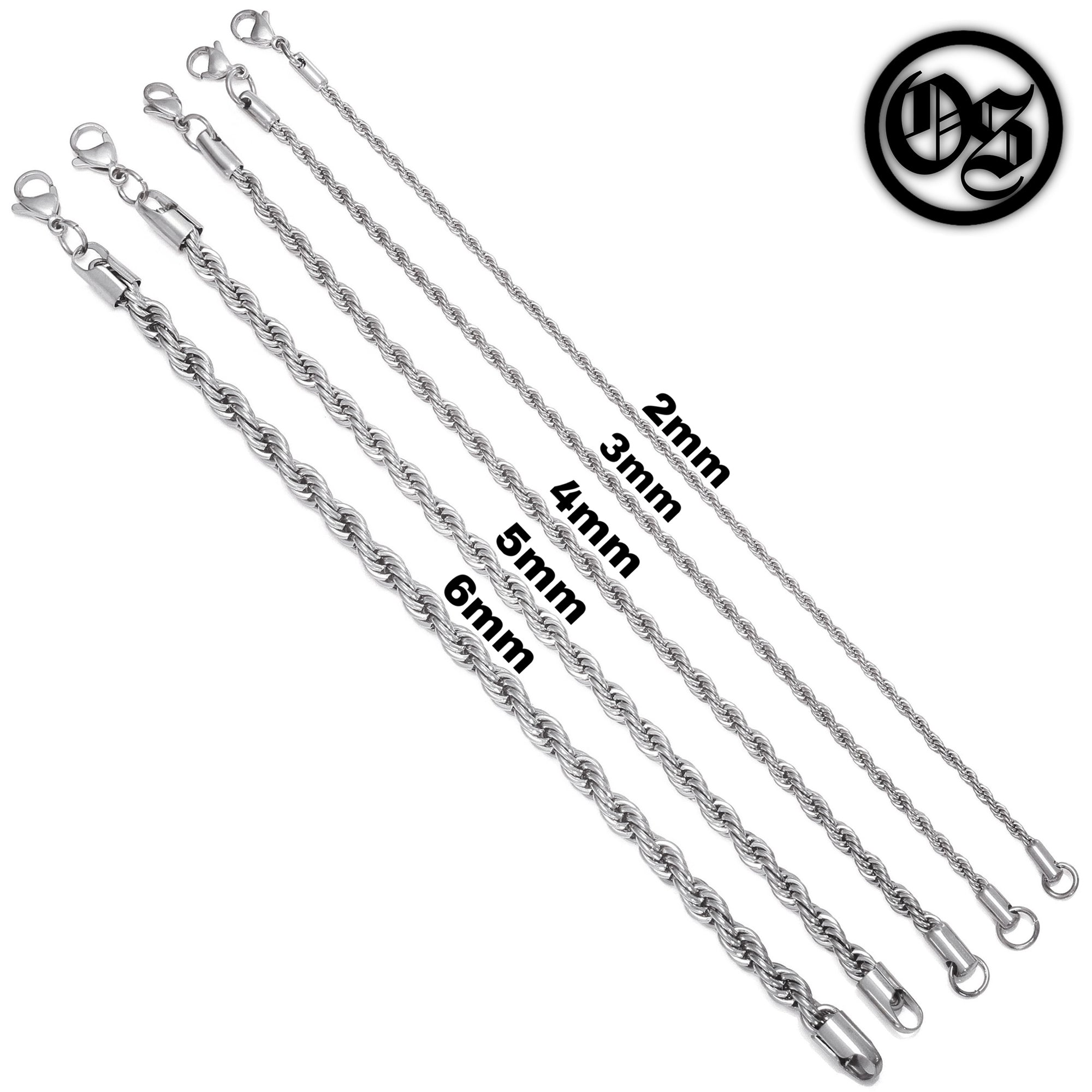 Rope Bracelets Silver | 2-6MM