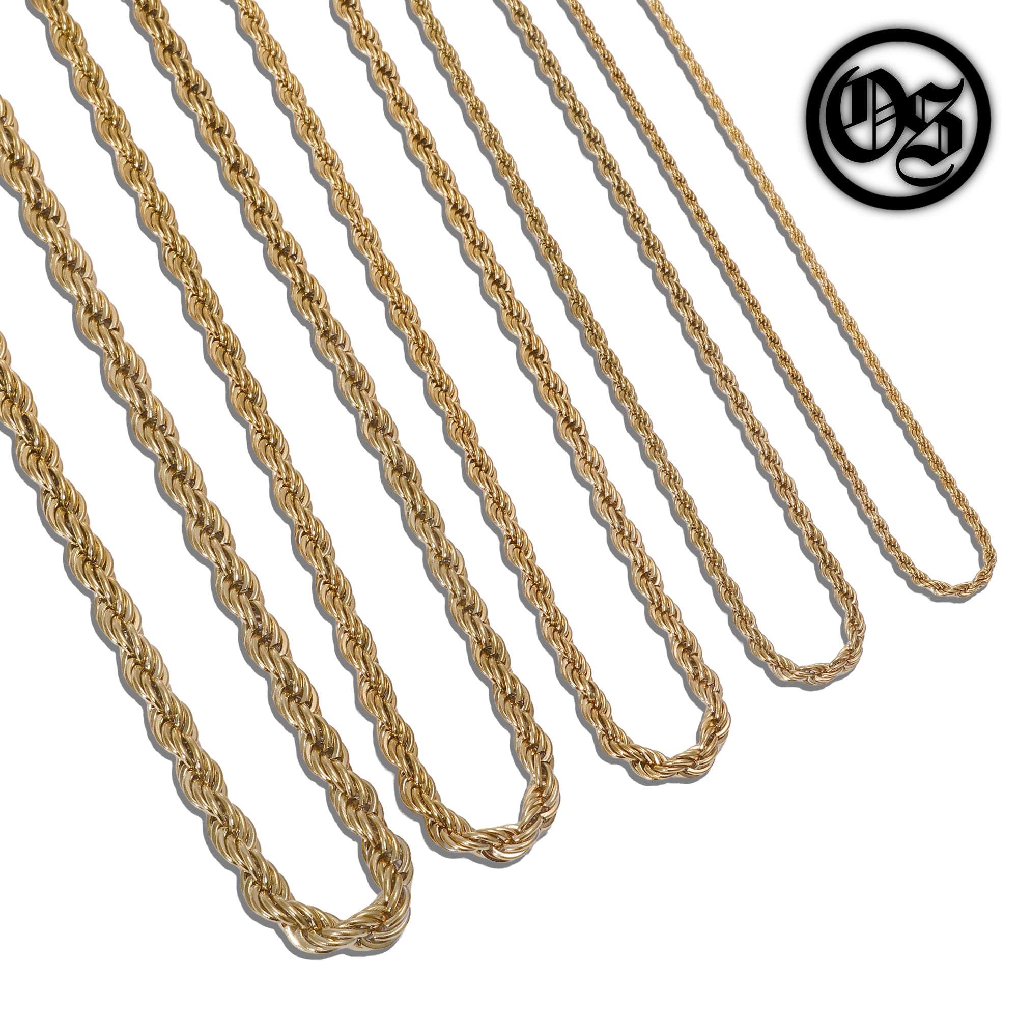 Rope Chains Gold | 2-6MM