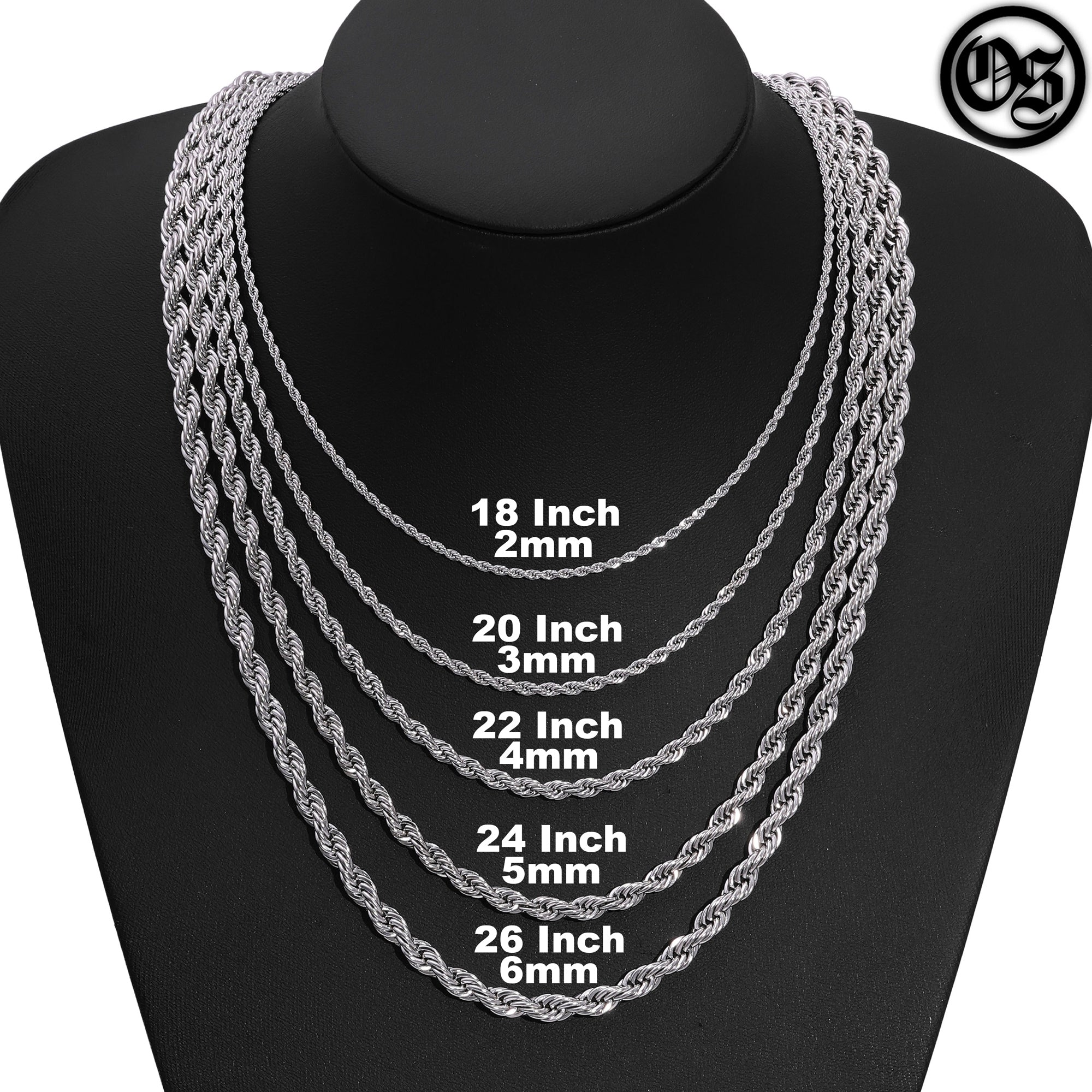 Rope Chains Silver | 2-6MM