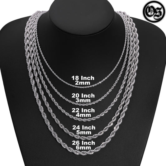 Rope Chains Silver | 2-6MM