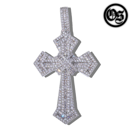 Roped Cross Pendants - Silver