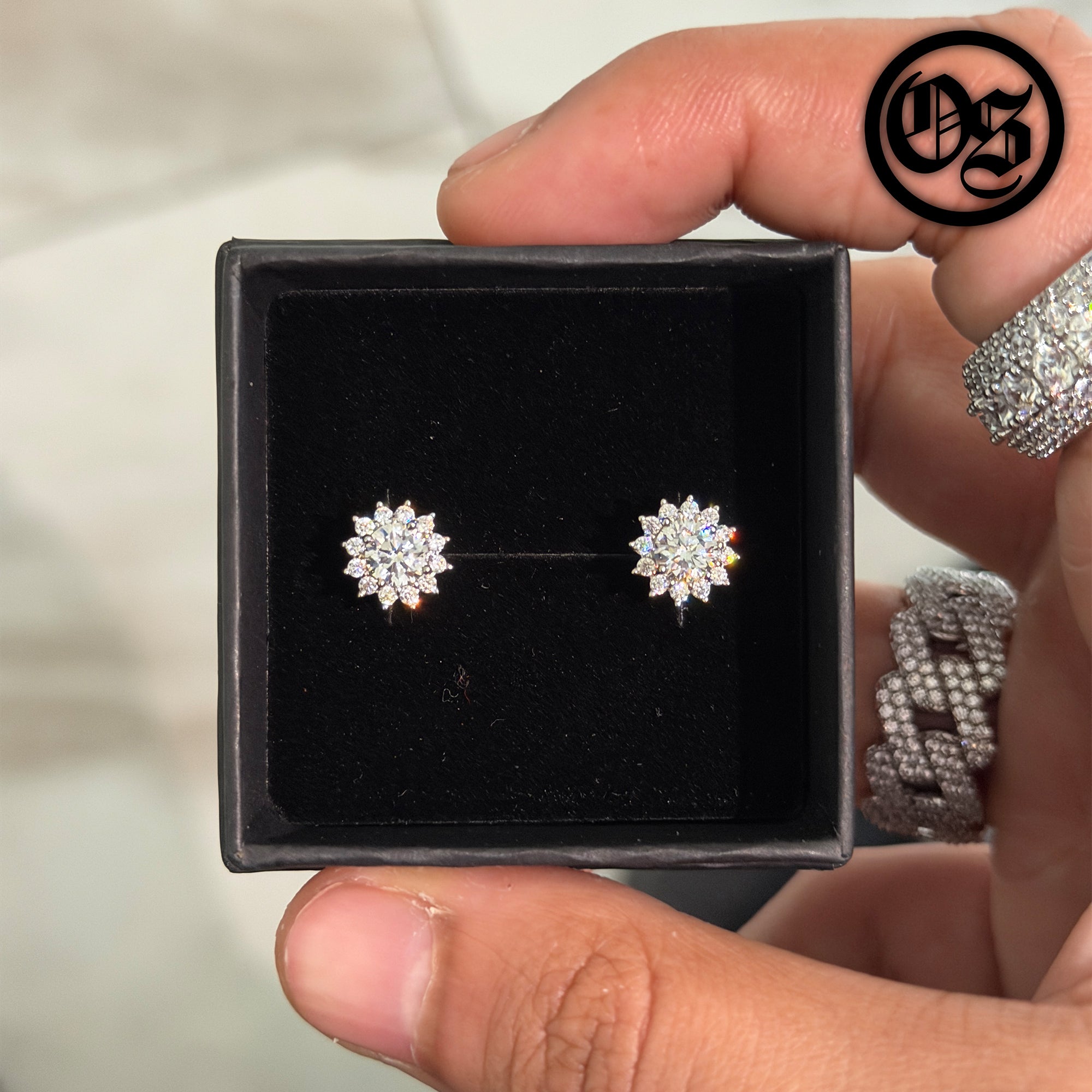 S925 Snowflake Earrings