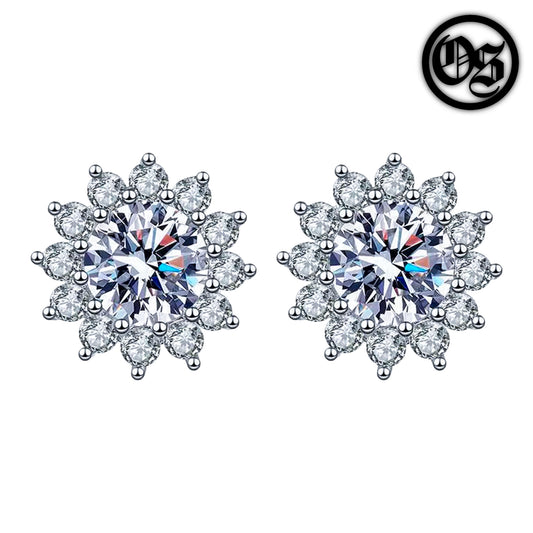 S925 Snowflake Earrings