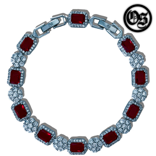 Stone Blossom Bracelets - Red