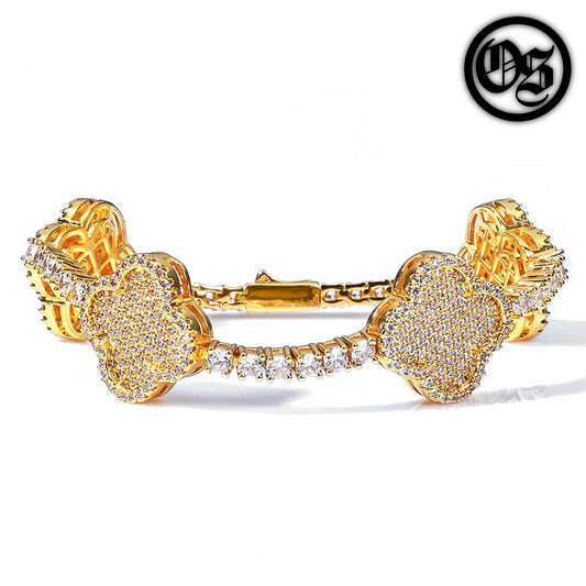 Tennis Clover Bracelets - Gold