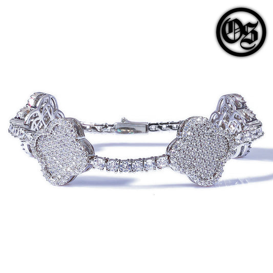 Tennis Clover Bracelets - Silver